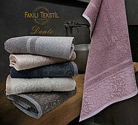 Набор махровых полотенец для лица 50 на 90 см в упаковке 6 штук Fakili Tekstil Dante