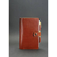 Кожаный блокнот (Софт-бук) светло-коричневый Качественный блокнот из натуральной кожи для мужчин и женщин