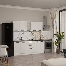 Готова Кухня Comfort 1,6 м Білий гладкий із стільницею