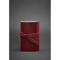Кожаный блокнот софт-бук бордовый Стильный блокнот ручной работы из натуральной кожи для женщин