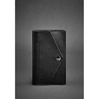 Кожаный блокнот софт-бук для мужчин и женщин черный Стильный блокнот с обложкой из натуральной кожи
