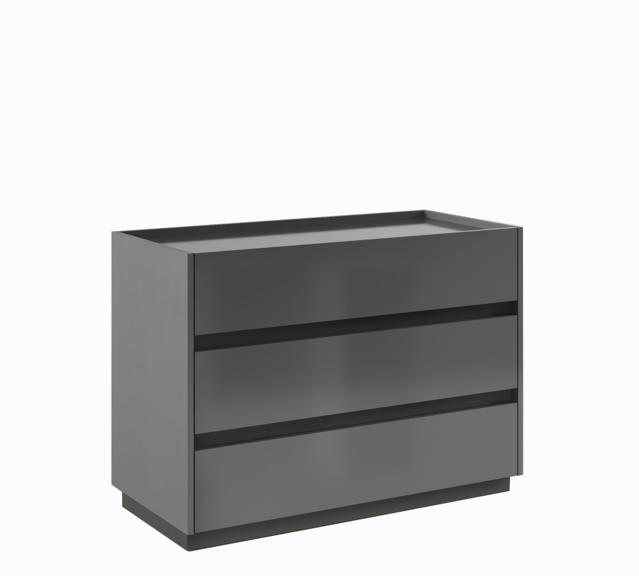 Комод 3ш 100 Матовий Графіт/Антрацит Тео, фото 1