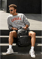 Модный стильный черный мужской большой рюкзак для ноутбука и документов А4