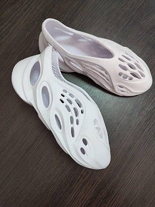БІЛІ Кросівки Yeezy Foam Runner WHITE унісекс жіночі, фото 5