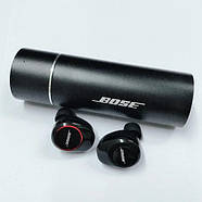 Бездротові навушники BOS R-170 з боксом для заряджання Чорні, фото 2