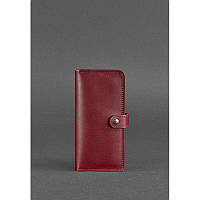 Якісне жіноче портмоне бордове Зручний жіночий гаманець з натуральної шкіри Красиве жіноче портмоне
