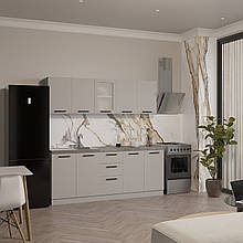 Готова Кухня Comfort 1,6 м Сірий гладкий із стільницею