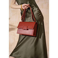 Модная женская сумка из натуральной кожи Стильная женская сумка люкс класс Женская кожаная сумка Kelly красная
