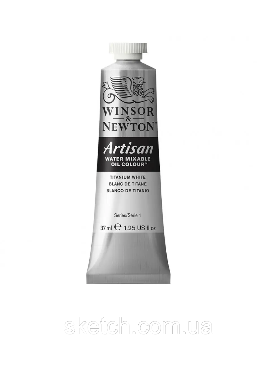 Водорозчинна олійна фарба WINSOR & NEWTON Artisan, №644 Білила титанові (Titanium white), 37мл.