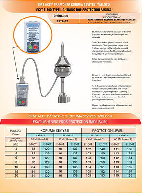 ЕКАТ Е-100 активний блискавкозахист ЕКАТ Е-100 (Туреччина), фото 2