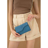 Практичная женская сумка Luna ярко-синяя Красивая женская сумка из натуральной кожи Стильная женская сумочка