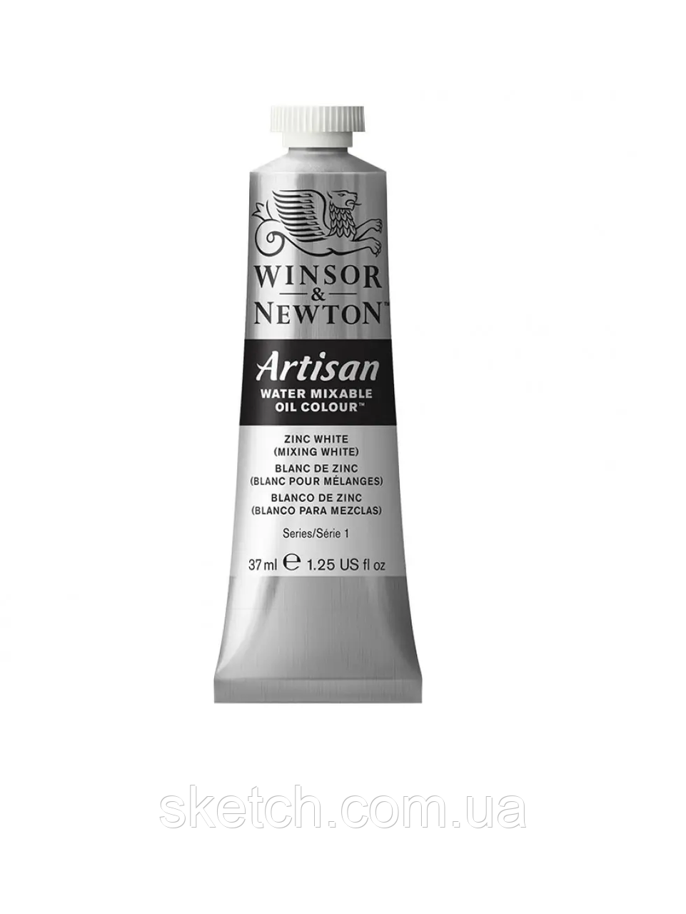 Водорозчинна олійна фарба WINSOR & NEWTON Artisan, №748 Білила цинкові (Zinc white/Mixing white), 37мл., фото 1