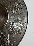 Настінна олов'яна тарілка Полювання, фото 3