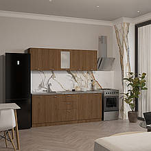 Готова Кухня Comfort 1,6 м Дуб Родос темний гладкий із стільницею