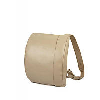Кожаный рюкзак цвет бежевый Светлый модный рюкзак для девушки Современный кожаный рюкзак премиум класса