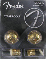 Стреплоки для гітари FENDER STRAP LOCKS GOLD PAIR FSLG1