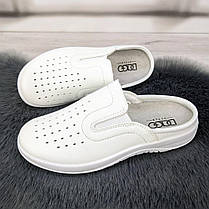 Тапочки жіночі домашні медичні Dago Style білі 4157, фото 3