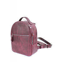 Красивый женский рюкзак бордовый винтажный Качественный женский рюкзак трансформируется в сумку Рюкзак из кожи