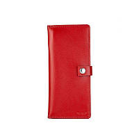 Кожаное женское портмоне цвет красный Стильный женский кошелек из натуральной кожи Женское портмоне кожаное