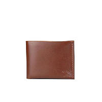 Кожаный кошелек Mini светло-коричневый Стильный мужской кошелек из натуральной кожи Кошелек мужской красивый