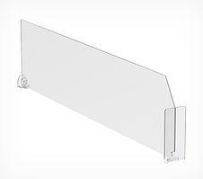 DIV120-ВТ80 Пластиковий розділювач висотою 120 мм з переднім обмежувачем, 485 мм