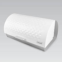 Хлібниця металева Maestro MR-1676-white біла з кришкою