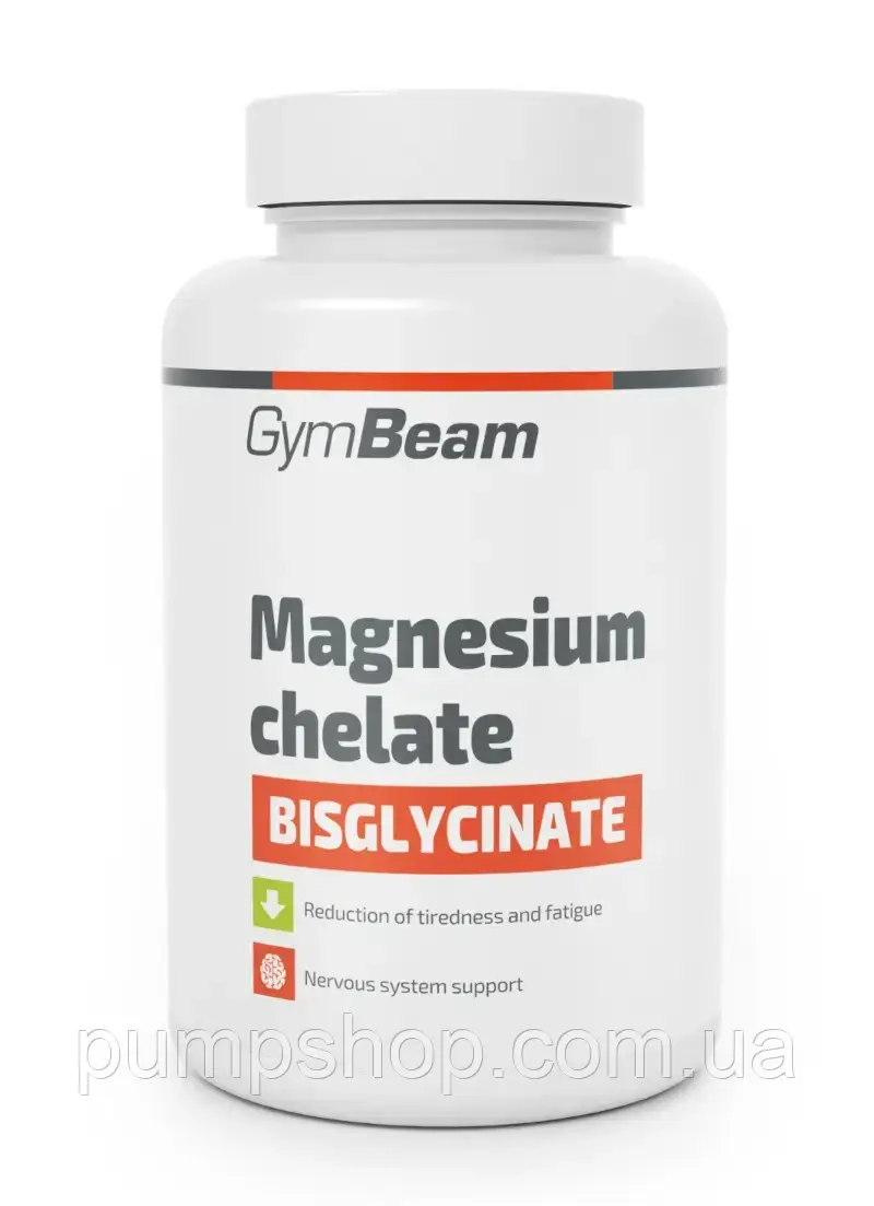 Хелат бісгліцинату магнію GymBeam Magnesium Bisglycinate Chelate 180 капс.