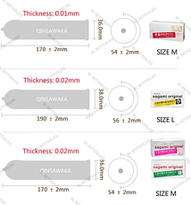 Найтонші презервативи Sagami розмір L 0.02 мм (10 шт.)  ⁇  Limon | Limon, фото 3