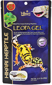 Корм для рептилій Hikari LEOPA GEL гелевий 60 г / Паста корм для геконів, ящірок