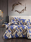 Комплект постільної білизни на резинці TM First Choice ранфорс 200*220 Homesko Rayce Beige