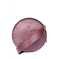 Стильная сумка для девушки форма круга Женская сумка качественная Женская кожаная сумка Amy L бордовая