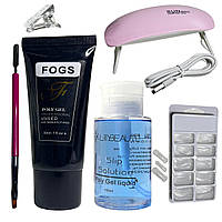 Набір для нігтів із полігелем і лампою Sun mini (з юсб)