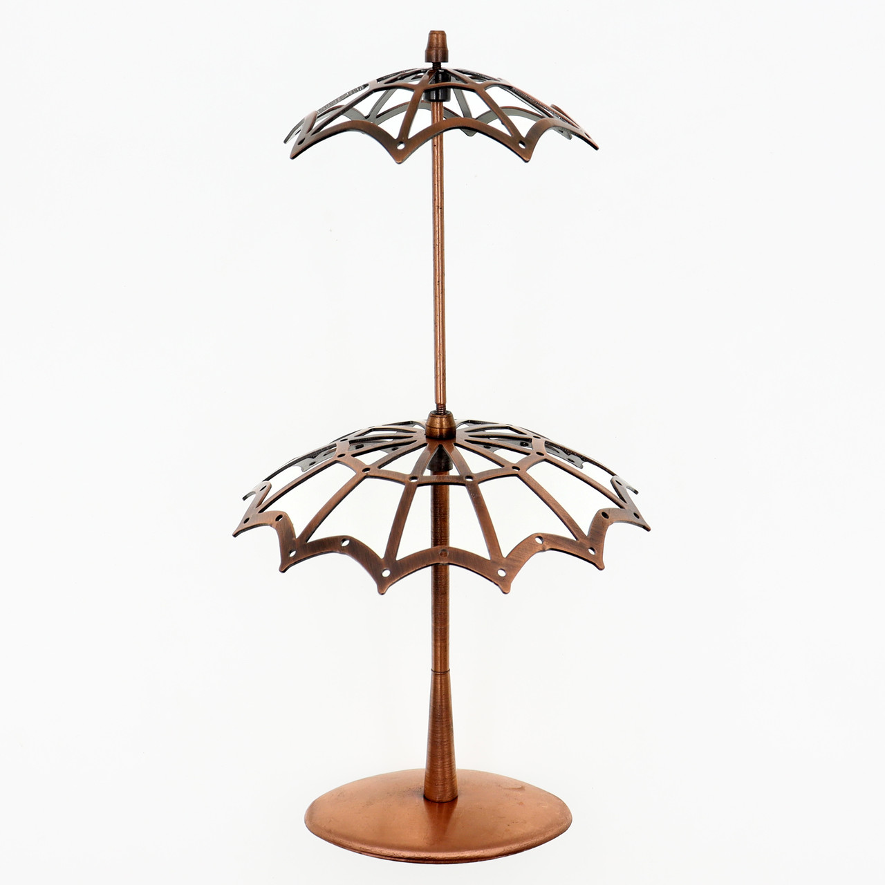 Подставка зонтик для украшений для изделий металлический цвет медь высота 22 см 2 яруса