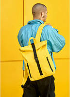 Чоловічий рюкзак Sambag жовтий Яскравий рюкзак для чоловіка Молодіжний патріотичний рюкзак