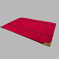 Ювелирный планшет красный бархатный под браслет и другие украшения 10 рядов длина 39 см ширина 16 см