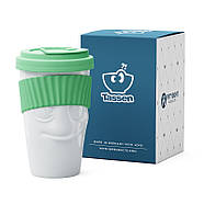 Чашка з кришкою Tassen To Go Tasty 400 мл, фарфорова (мʼятна), фото 5