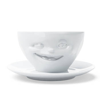 Порцелянова чашка з блюдцем Tassen "Підморгуючий" (200 мл)