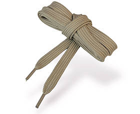 Шнурки взуттєві плоски #343 PREMIUM якість колір бежевий 90-120см.