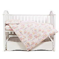 Комплект сменной детской постели 3 эл Twins Comfort 3051-C-013, Пушистые мишки розовые, розовый