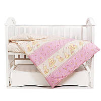 Детская сменная постель в кроватку 3 эл Twins Comfort 3051-C-016, Мишки со звездой розовый