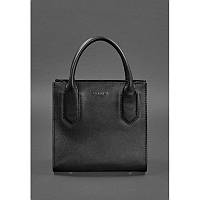 Шкіряна жіноча сумка-кроссбоди чорна Стильна жіноча сумка з ременем Сумка люкс класу дівчині