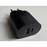Мережевий зарядний пристрій Aspor PD002 Premium Series (USB-C/USB QC 3.0/PD 20W) + USB кабель Micro-чорний, фото 3