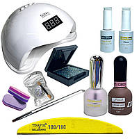 Набір для покриття нігтів гель-лаком з лампою