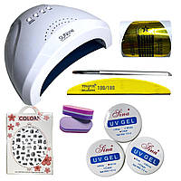 Стартовий набір для нарощування нігтів гелем Lina з лампою