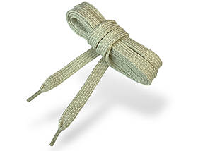 Шнурки взуттєві плоски #343 PREMIUM якість колір світло-бежевий 100см.