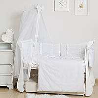 Детский постельный комплект 8 эл Twins Romantic Spring collection 4024-TR-01, white, белый