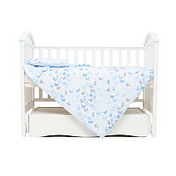 Сменная постель детская в кроватку 3 эл Twins Romantic Spring collection 3024-RS-04 Butterfly blue, голубой