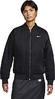 Куртка двухсторонняя женская Nike W NSW VRSTY BMBR JKT черная DV7876-010