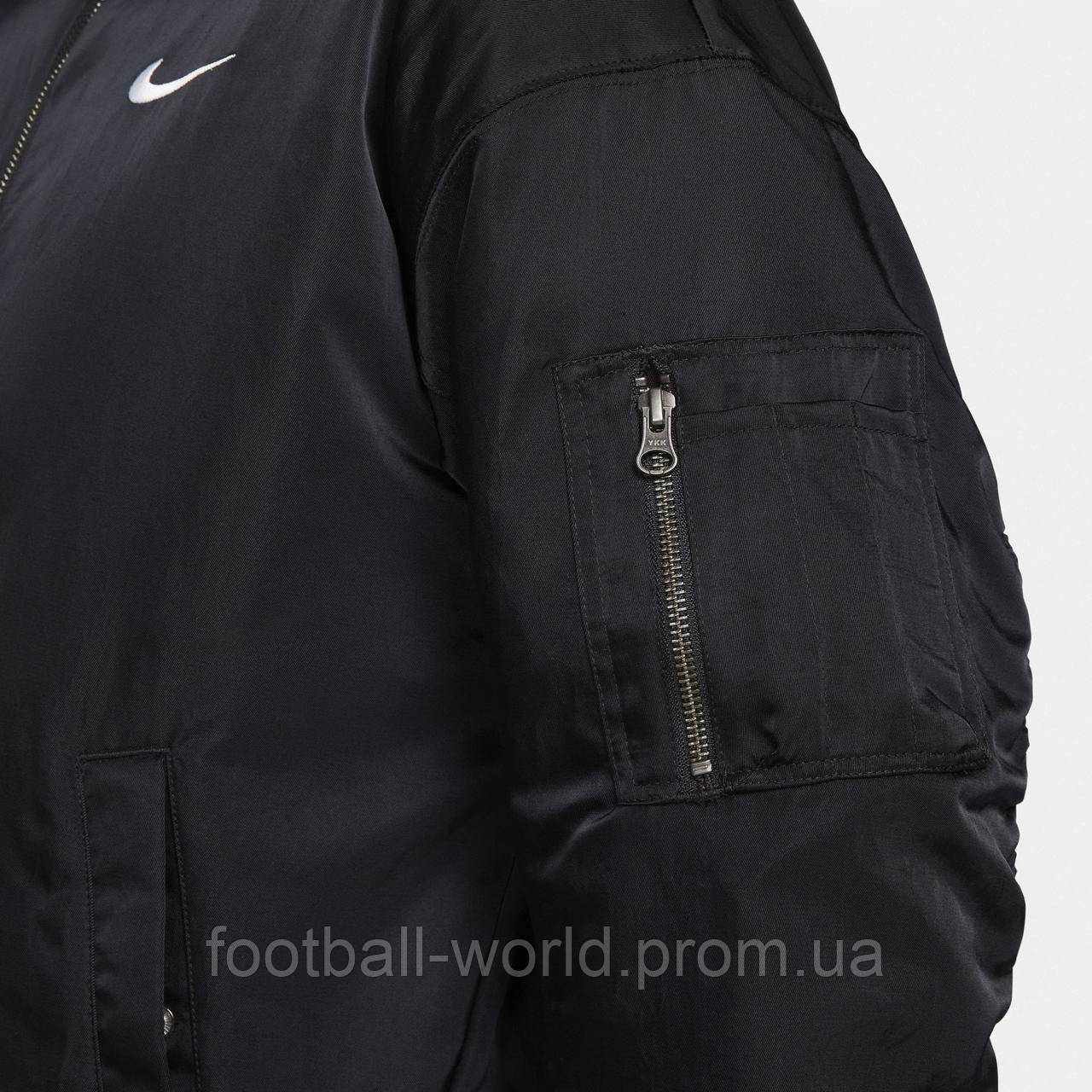 Куртка двухсторонняя женская Nike W NSW VRSTY BMBR JKT черная DV7876-010 - фото 5 - id-p1879713662