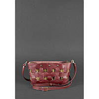 Современная сумка для женщин Кожаная женская сумка пазл S бордовая Кожаная женская сумка люкс класса